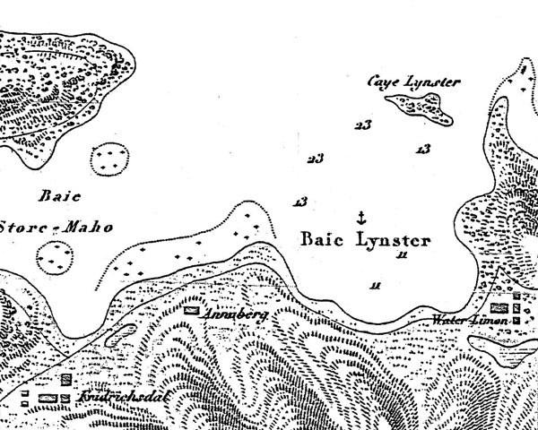Leinster Bay from a French mapy Leinster Bay from a French map